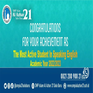 The Most Active Student In Speaking English Academic Year 2022/2023